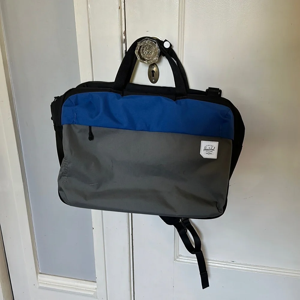 Herschel Supply Company Blue and Gray Laptop Bag